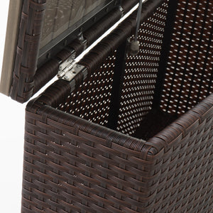 English Elm Christopher Knight Home® - MADRAS Brown Faux Wicker Accent Table with Aluminum Frame, Handcrafted Storage Wedge, No Assembly Required 57657.00