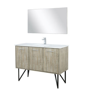 English Elm Rustic Acacia Bath Vanity Set With Cultured Marble Top, Chrome Faucet & 43" Mirror For Farmhouse Charm B2731S02095-GIGA