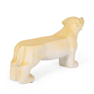 English Elm Christopher Knight Home® - MGO Labrador Dog Bench Outdoor Light Brown Lightweight Concrete Patio Seat No Assembly Required 72986.00
