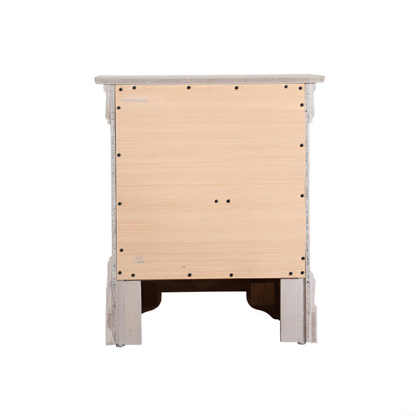 English Elm Elegant Compact Nightstand with Sleek Finish, Durable No-Assembly Design for Small Spaces and Storage Champagne 28 L x 23 W x 18 H B078118417