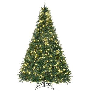 English Elm Homcom 7Ft Pre-Lit Douglas Fir Christmas Tree With 700 Warm White Leds, Realistic Look & Easy Setup W2225P249644