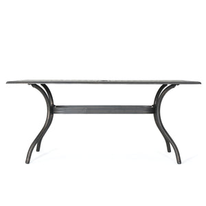 English Elm Christopher Knight Home® - AUSTIN 68" Rectangle Table - Cast Aluminum Copper Patio Dining Table with Weave Top & Flared Legs for Outdoor Entertaining 60097.00SCOP