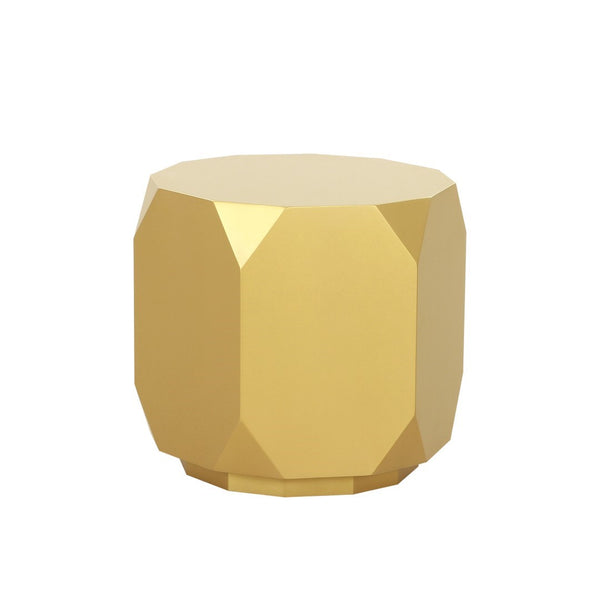 Pasargad Selva Modern Geometric Wood Side Table With Luxurious Gold Finish For Chic Home Decor Gold Wood Finish Plz-226e-l