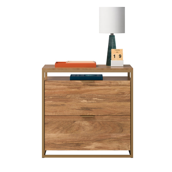 English Elm Lateral File - Elegant Brown Finish, Spacious Storage With Smooth-Access Drawers For Home Office B356P402782