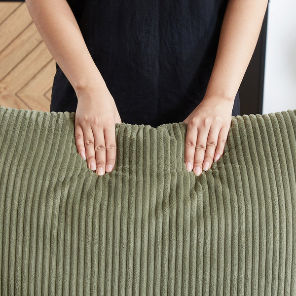 English Elm MH'' MH' 64.5 Inch Sleeper Sofa Bed with Corduroy Upholstery, Sturdy Wood & Iron Frame, 3-in-1 Convertible Comfort Green W1193S00127