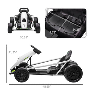 English Elm Aosom Licensed Bmw I4 12v Kids Ride on Car with Remote Suspension and Soft Start White W2225P217189