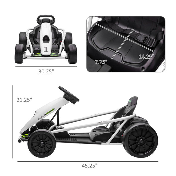 English Elm Aosom Licensed Bmw I4 12v Kids Ride on Car with Remote Suspension and Soft Start White W2225P217189