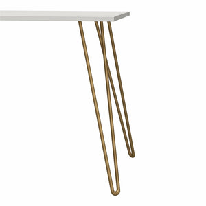 English Elm Owen Industrial Writing Desk with Hairpin Legs for Small Apartments and Home Offices B2733P417364