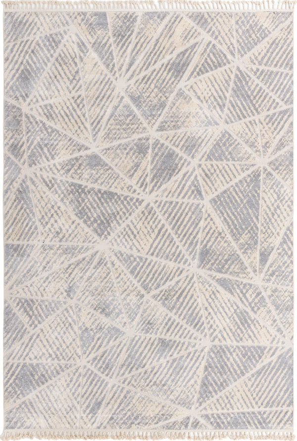 Unique Loom Arlo AJ Machine Made Geometric Rug Sandy Beige, Gray/Ivory 9' 10" x 14' 1"