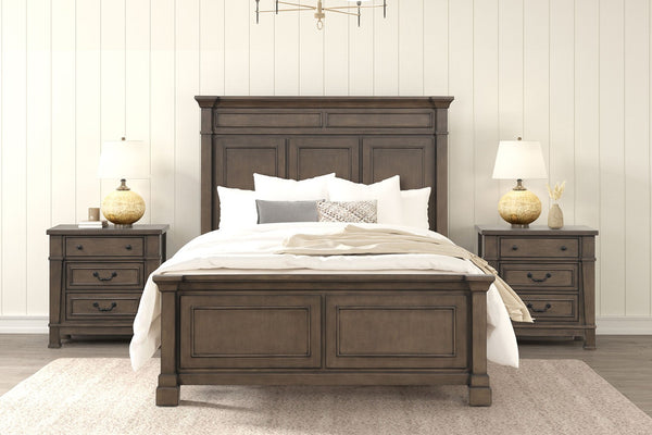 English Elm Transitional Dark Walnut Nightstand with Usb Charging Dovetail Drawers Bedroom B2741P435887