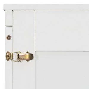 English Elm Queen Murphy Wall Bed Cabinet with Storage Drawer Built-in Power Outlets Usb Ports White LP000400AAK-1