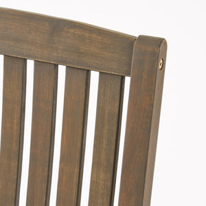 English Elm Christopher Knight Home® - Acacia Outdoor Porch Rocking Chair – Durable Acacia Hardwood, Rustic Slat Design, Smooth Rocking Motion Grey 65490.00GRY