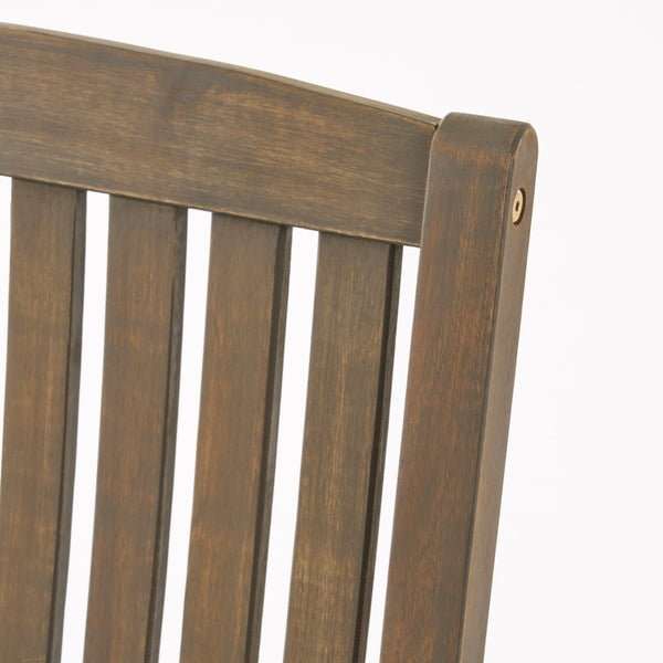 English Elm Christopher Knight Home® - Acacia Outdoor Porch Rocking Chair – Durable Acacia Hardwood, Rustic Slat Design, Smooth Rocking Motion Grey 65490.00GRY