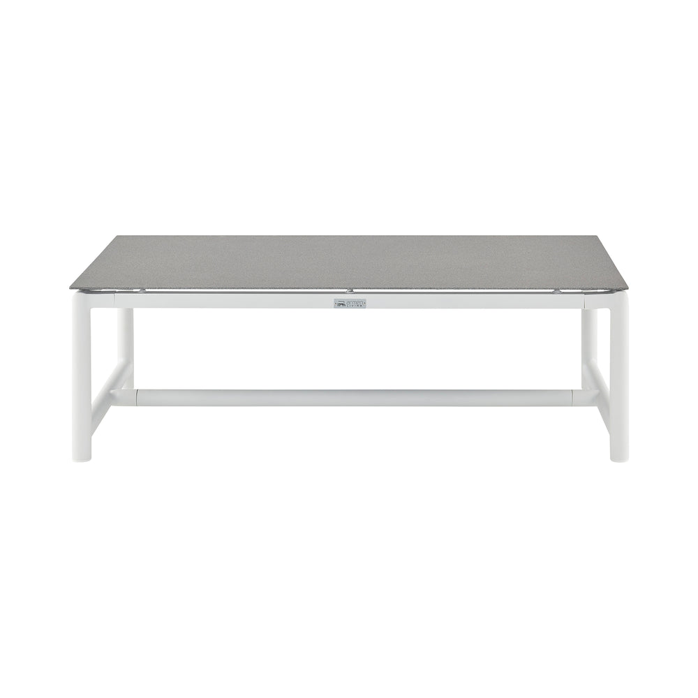 English Elm Wyncrest Aluminum & Teak Outdoor Coffee Table, Weather-Resistant, Lightweight, No-Assembly Patio Centerpiece B2736P354395