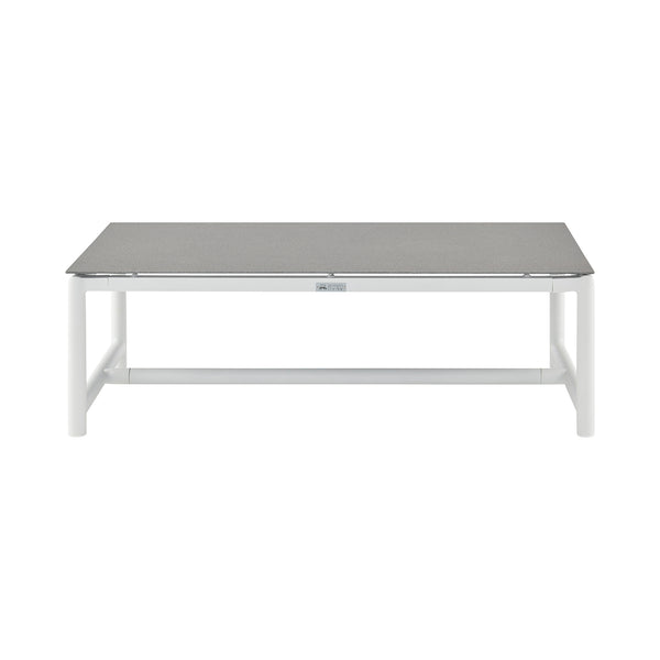 English Elm Wyncrest Aluminum & Teak Outdoor Coffee Table, Weather-Resistant, Lightweight, No-Assembly Patio Centerpiece B2736P354395