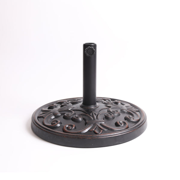 English Elm Christopher Knight Home® - GOBI Resin Umbrella Base Bronze Finish – Weather-Resistant Patio Poolside Holder, Fits 38–48mm Pole N775P256429B