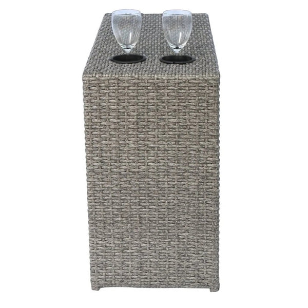 English Elm Outdoor Wicker Seating Group For 4 – Stylish Pre-Assembled 9-Piece Set With Cushions & Tables B120S00198-GIGA