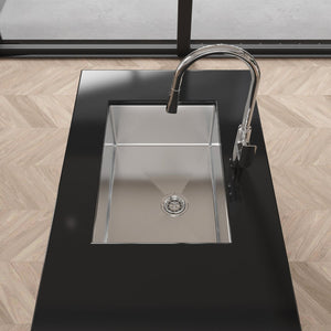 English Elm Stainless Steel Undermount Kitchen Sink Handmade 304 Grade Nano Gray Brushed Finish T3177P286043