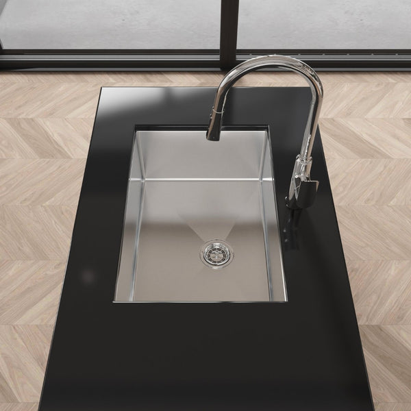 English Elm Stainless Steel Undermount Kitchen Sink Handmade 304 Grade Nano Gray Brushed Finish T3177P286043