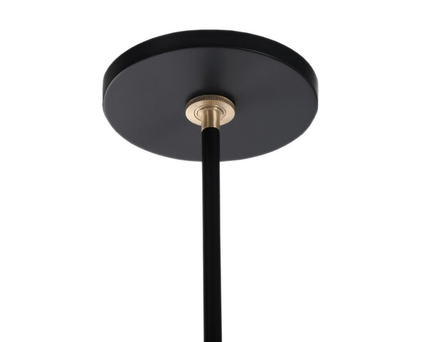 Sunpan CIRCA Pendant Light - Medium Art Deco Design with Misted Glass & Brass Accents for Stunning Illumination 106361
