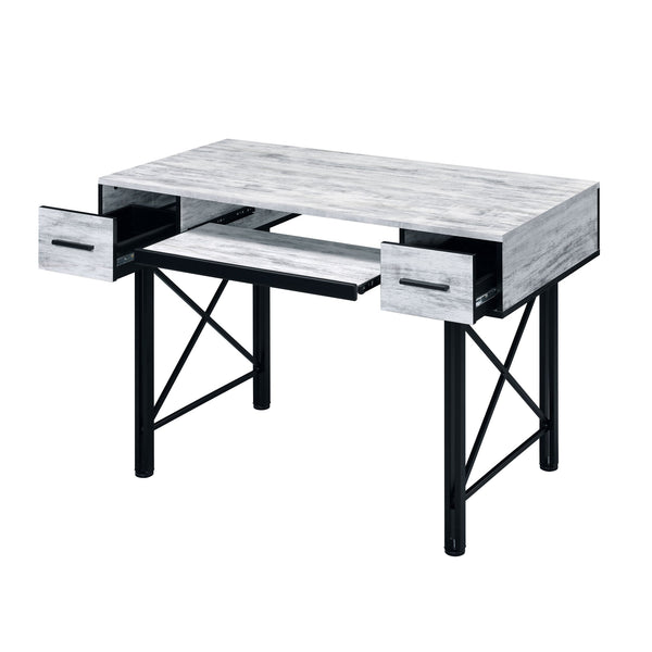 English Elm Antique Rectangular Computer Desk with Keyboard Tray, 2 Drawers, Smooth Metal Glides, 47.5"W Workspace B062P184558