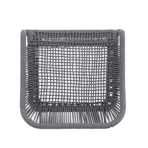 English Elm Christopher Knight Home® - La La Push outdoor rope bar stool set of 2 — brown woven polyester seat with rust‑resistant black iron frame Dark Gray N775P176900D