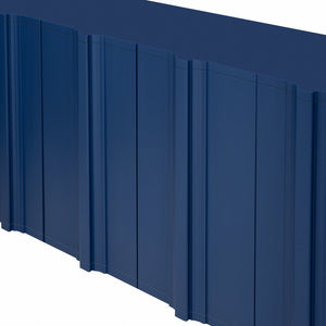 English Elm U_STYLE Elegant 4-Door Sideboard with Pine Veneer, Intricate Linear Accents, Durable 220lb Top Capacity Navy Blue N711P247438V