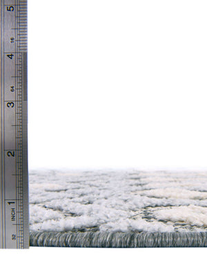 Unique Loom Arlo Lenny Machine Made Tribal Rug Gray, Ivory/Black 7' 10" x 10' 0"