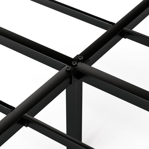 English Elm Floating Bed Frame King Size With Led Lights & Charging Station - Modern Metal Platform Design! W1162P187901