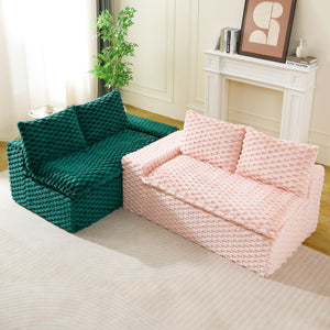 English Elm Luxury Color-Block Turtle Velvet Sofa – Versatile Modular Design For Cozy Living Room Comfort & Style W3371S00049