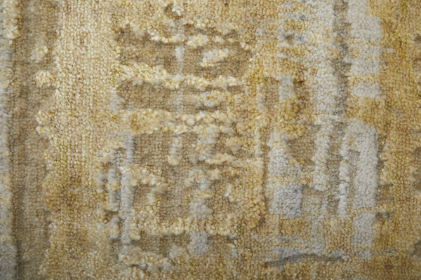 Feizy Rugs Eas69fqf Eastfield Modern Abstract Hand-loomed Viscose And Wool Rug - Artisanal Style For Any Space Yellow,Ivory,Gold Viscose,Wool Eas69fqfgldivye10