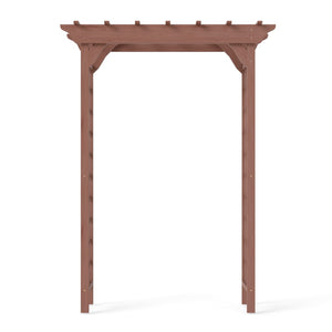 English Elm Wooden Garden Arch Solid Lattice Frame for Climbing Vines Weddings and Backyard Decor W2640P356950