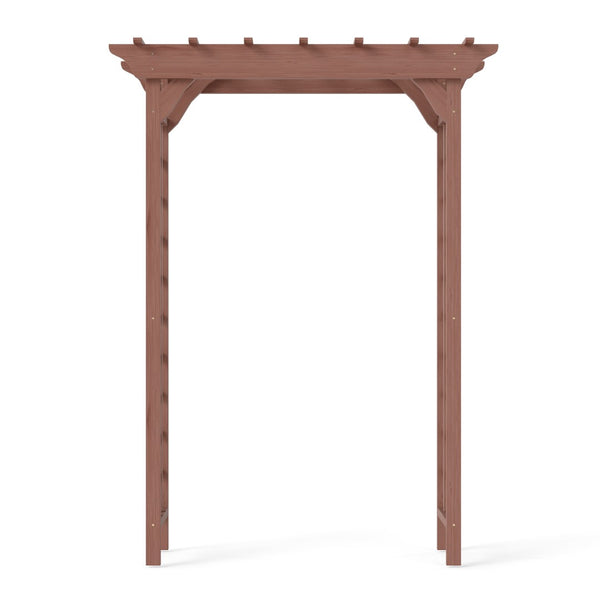 English Elm Wooden Garden Arch Solid Lattice Frame for Climbing Vines Weddings and Backyard Decor W2640P356950