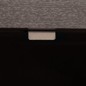 English Elm Trexm Ash Veneer Buffet with Gold Handles Matte Black Lacquer Dining Storage Taupe N715P232696N