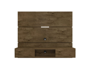 English Elm Vernon 63" TV Panel with Concealed Shelves, Cable Management, Mount Brackets & Flip Doors Rustic Brown B365P398371