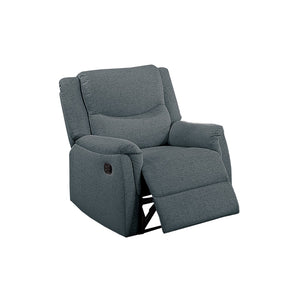 English Elm Single Manual Recliner Chair Woven Burlap Fabric Padded Arms Living Room Comfort Dark Grey B089P240479