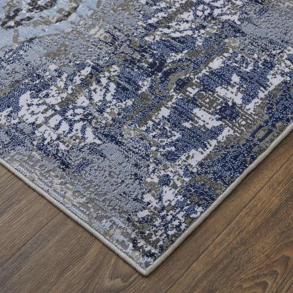 Feizy Rugs Gaspar Modern Bohemian Distressed Rug - Stunning Abstract Designs, Durable & Stain Resistant For Every Home Blue,Gray,Taupe Polypropylene,Polyester 7873834flblslgp18
