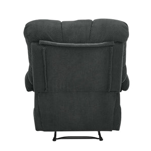 English Elm Camel Overstuffed Manual Recliner with High Density Padding for Modern Living Rooms Dark Gray W5568P449822