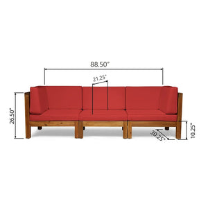 English Elm Oana Low Profile Accent Chair Compact Contemporary Seating for Living Room or Apartment 64497.00_64498.00_64499.00RED