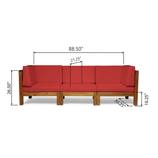English Elm Oana Low Profile Accent Chair Compact Contemporary Seating for Living Room or Apartment 64497.00_64498.00_64499.00RED
