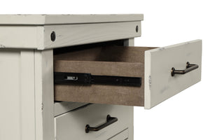 English Elm 6 Drawer Dresser with Book-Matched Veneers, Solid Wood & MDF, Side-Mounted Guides, Custom Hardware White 41 L x 20.5 W x 52.25 H B2699P239137