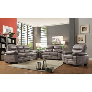 English Elm Glory Marta G674-S Sofa with Pocket Coil Seating, 78"W PU Leather, Durable Comfort & Stylish Touch Gray 15 L x 77 W x 31 H B078108384