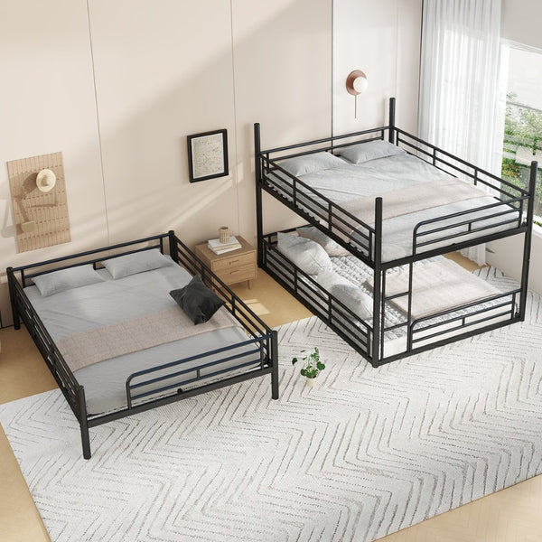 English Elm Twin Xl Solid Pine Loft Bed with Built-in Led Lighting and Storage Shelves Black W1580S00582