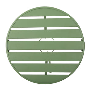 English Elm Christopher Knight Home® - COLMAR 3-Piece Metal Bistro Set for Patio — Weather-Resistant Iron Table & Stackable Armchairs, Slatted Design Green 56558.00MCG