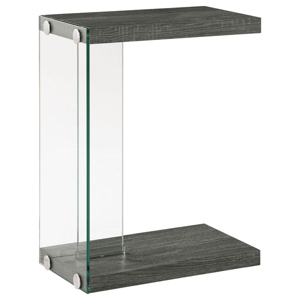 English Elm Sampson Weathered Grey C-Shape Side Table — Rustic Engineered Wood, Space-Saving Slide-Under Design, Durable Finish B062P328686