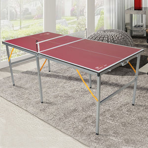 English Elm Double Fish Foldable Mdf Ping Pong Table with Wheels Net Paddles Balls Indoor Outdoor W3087P250981