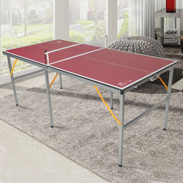 English Elm Double Fish Foldable Mdf Ping Pong Table with Wheels Net Paddles Balls Indoor Outdoor W3087P250981
