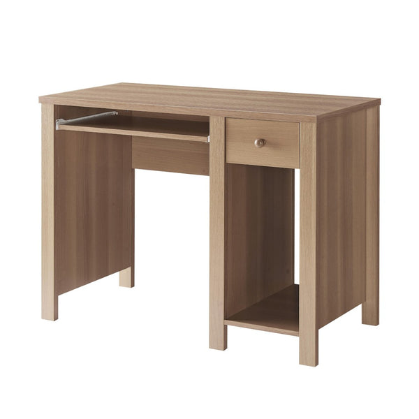 English Elm Student Compact Desk For Home Office – Stylish Writing Table With Storage, Keyboard Drawer & Wood Knob B107P269928-GIGA