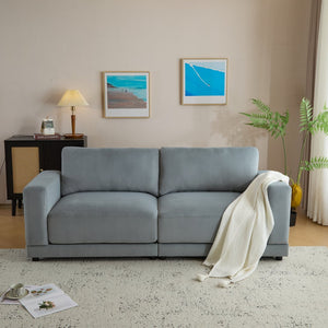 English Elm Christopher Knight Home® - 81'' Modern Square Arm Sofa with High-Density Foam Cushions, Durable Wooden Frame, Fresh White Look Gray N767P240700G_N767P240702G