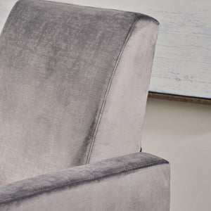 English Elm Christopher Knight Home® - Arvin Plush Push-Back Recliner with Stainless Steel Legs — Modern Fabric Comfort for Living Rooms Grey 65272.00FGRY